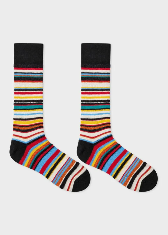 Mens Paul Smith Socks WoolCashmere Blend Signature Stripe Socks Mens Paul Smith Socks WoolCashmere Blend Signature Stripe Socks