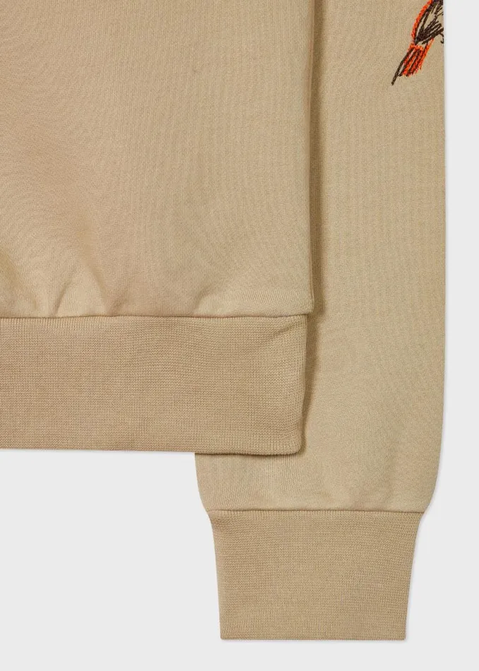 Mens Paul Smith Sweatshirts and Hoodies Beige Embroidered 039Bird039 Sweatshirt Mens Paul Smith Sweatshirts and Hoodies Beige Embroidered 039Bird039 Sweatshirt