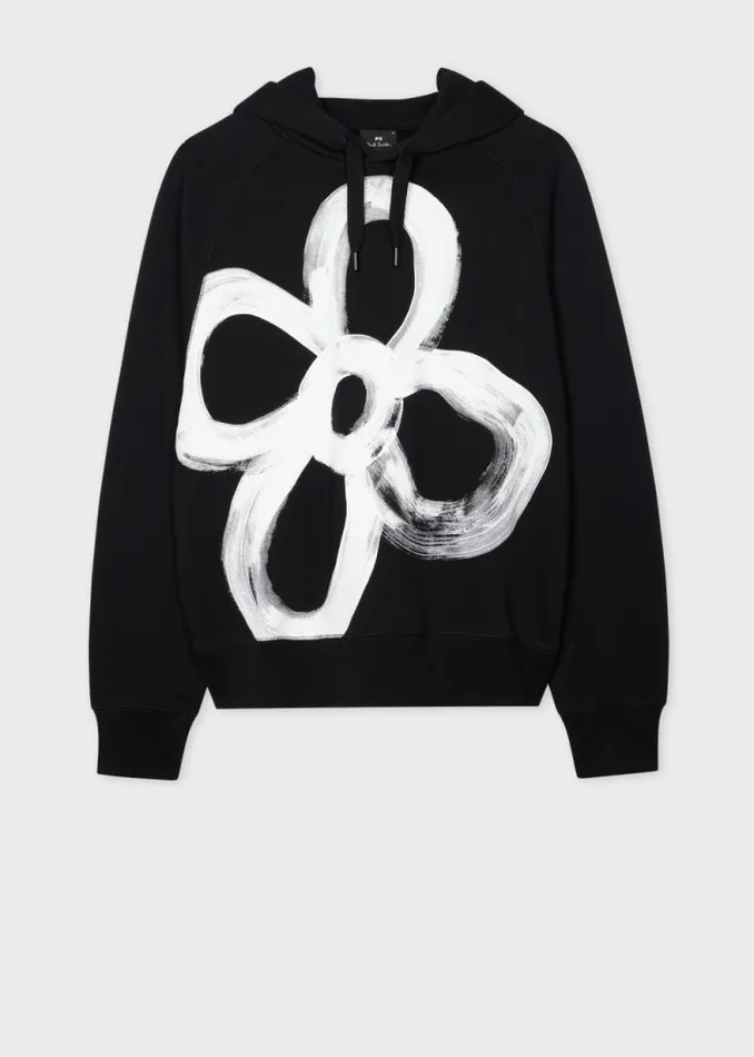Mens Paul Smith Sweatshirts and Hoodies Black 039Happy Floral039 Print Hoodie Mens Paul Smith Sweatshirts and Hoodies Black 039Happy Floral039 Print Hoodie