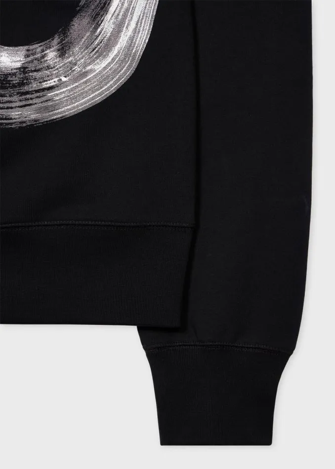 Mens Paul Smith Sweatshirts and Hoodies Black 039Happy Floral039 Print Hoodie
