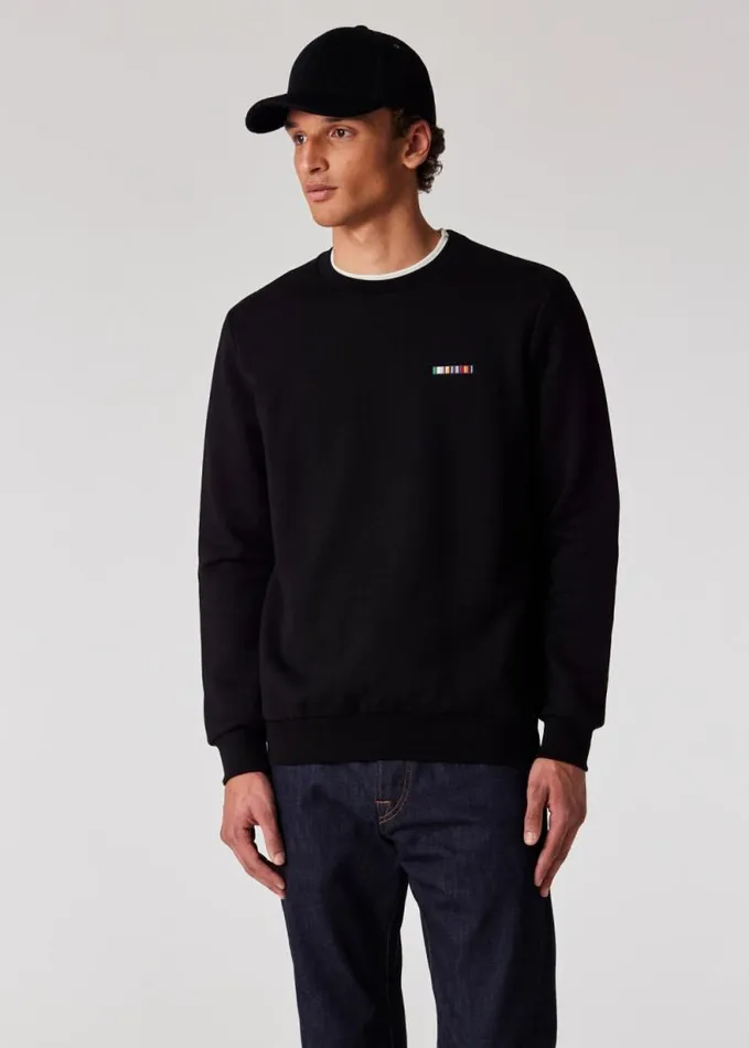 Mens Paul Smith Sweatshirts and Hoodies Black Cotton 039Signature Stripe039 Sweatshirt Mens Paul Smith Sweatshirts and Hoodies Black Cotton 039Signature Stripe039 Sweatshirt