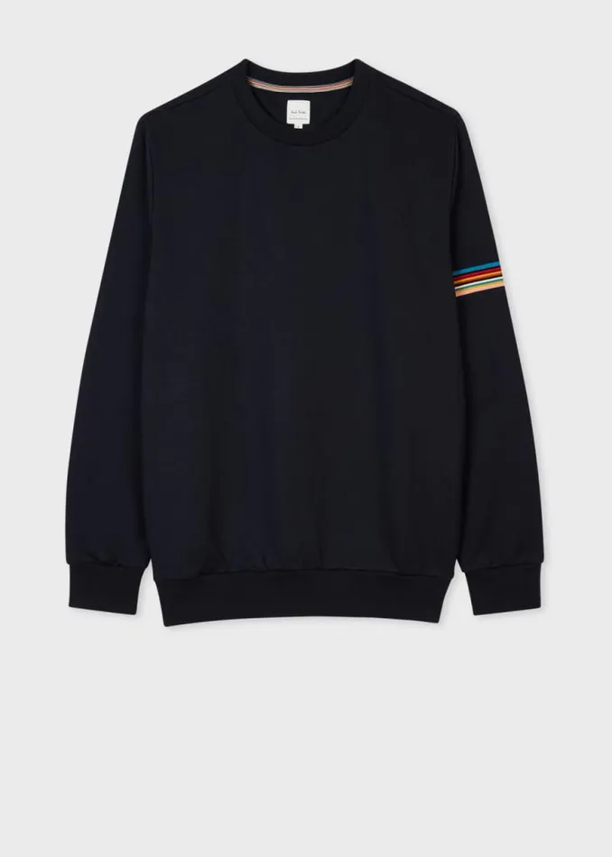 Mens Paul Smith Sweatshirts and Hoodies Navy Cotton 039Signature Stripe039 Sweater Mens Paul Smith Sweatshirts and Hoodies Navy Cotton 039Signature Stripe039 Sweater