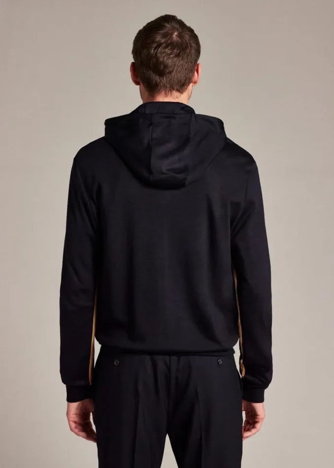 Mens Paul Smith Sweatshirts and Hoodies Navy ZipFront Washable Wool 039Signature Stripe039 Hoodie Mens Paul Smith Sweatshirts and Hoodies Navy ZipFront Washable Wool 039Signature Stripe039 Hoodie