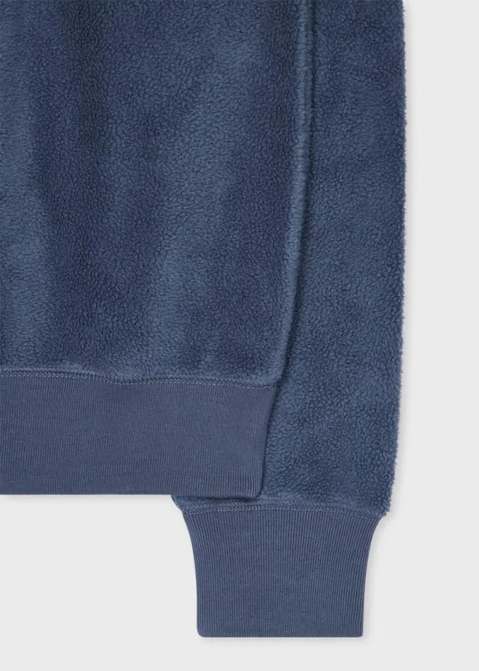 Mens Paul Smith Sweatshirts and Hoodies Slate Blue Fleece Sweatshirt