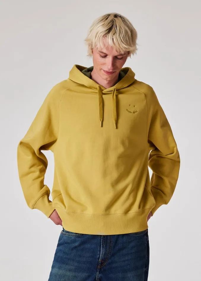 Mens Paul Smith Sweatshirts and Hoodies Yellow 039Happy039 Hoodie