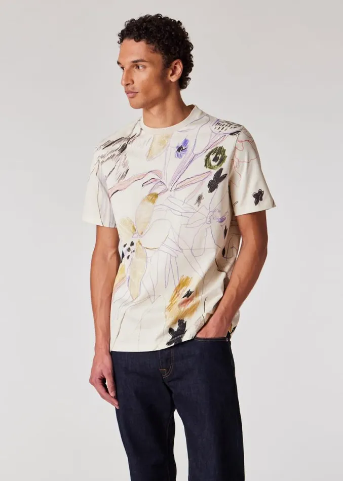 Mens Paul Smith TShirts 039Sketchbook Botanical039 Print TShirt