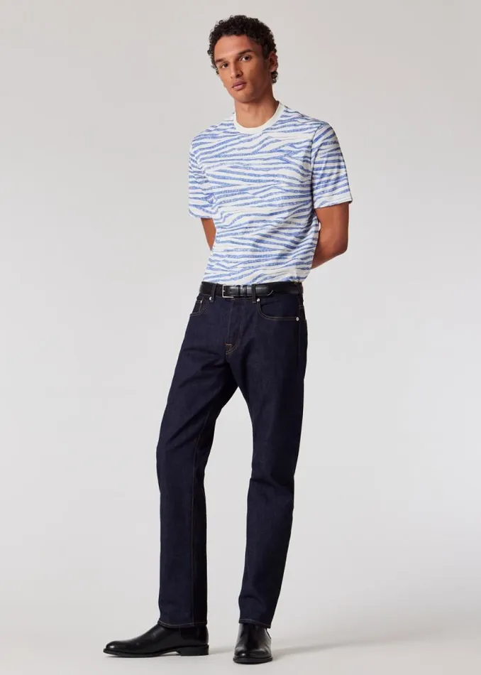 Mens Paul Smith TShirts 039Wood Grain Stripe039 Print Cotton TShirt Mens Paul Smith TShirts 039Wood Grain Stripe039 Print Cotton TShirt