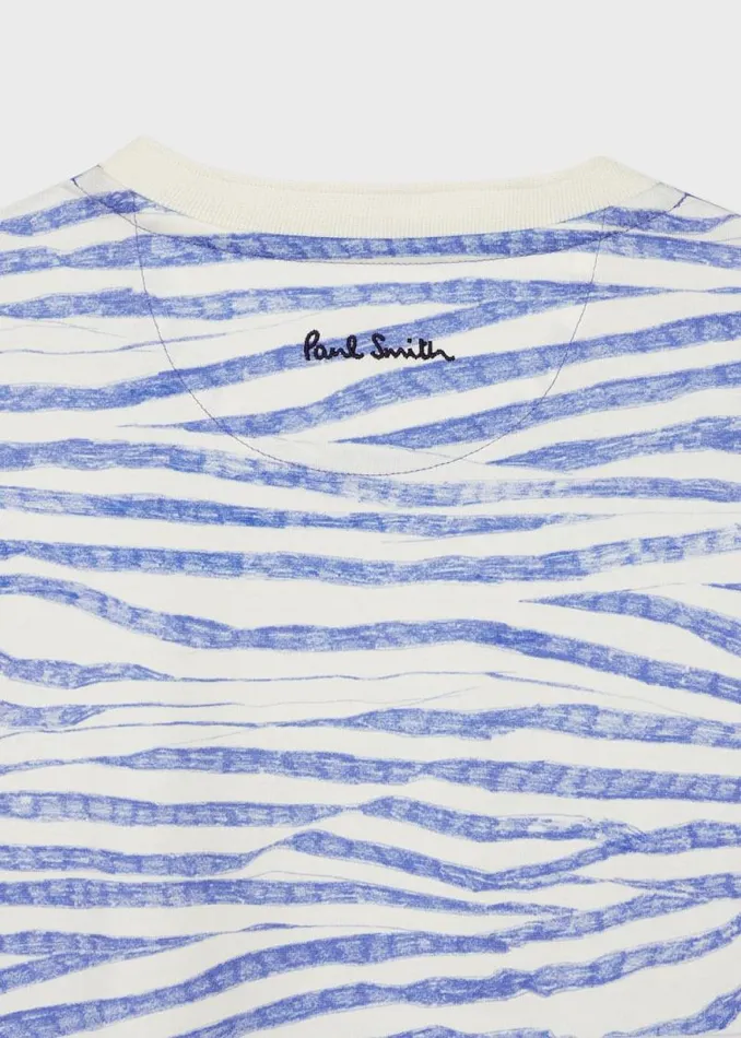 Mens Paul Smith TShirts 039Wood Grain Stripe039 Print Cotton TShirt Mens Paul Smith TShirts 039Wood Grain Stripe039 Print Cotton TShirt