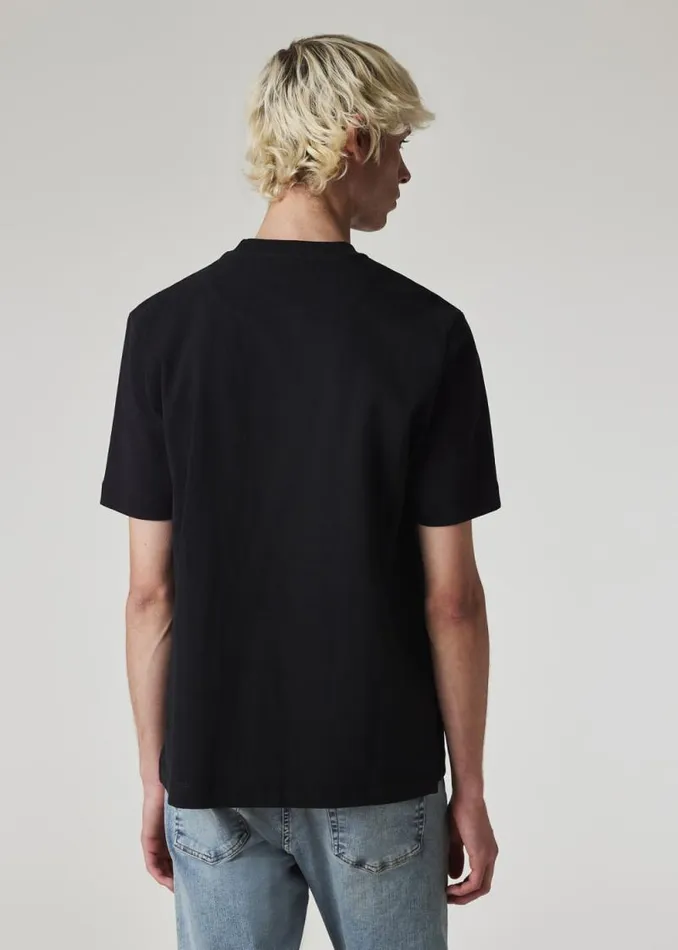 Mens Paul Smith TShirts Black 039Happy039 Piece Dyed TShirt Mens Paul Smith TShirts Black 039Happy039 Piece Dyed TShirt