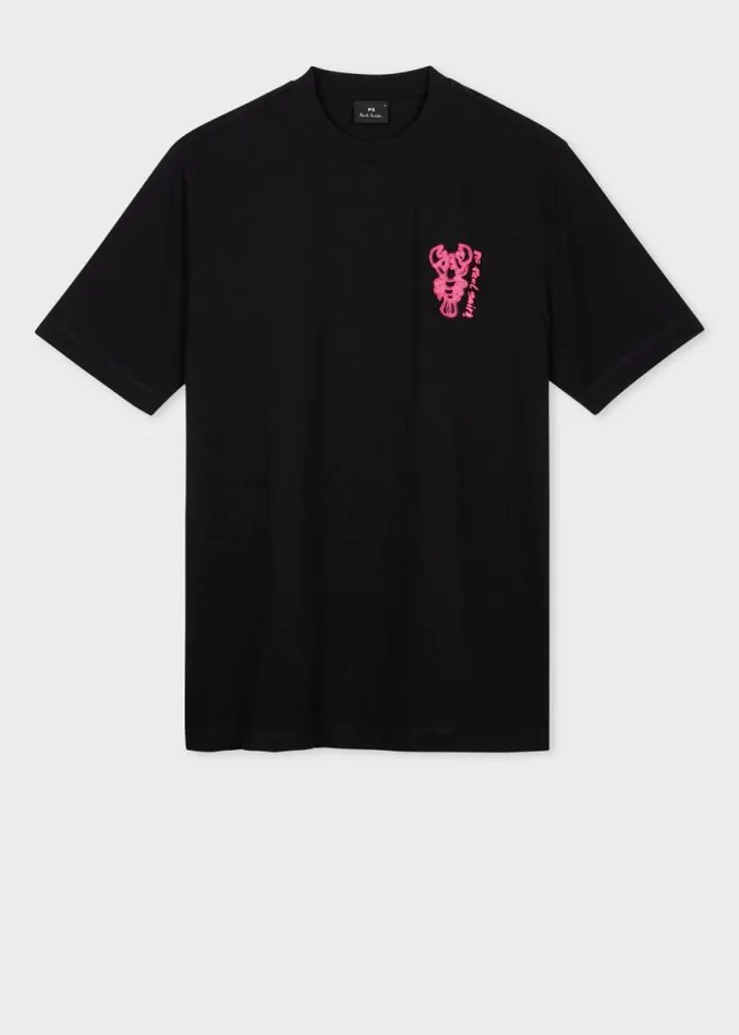 Mens Paul Smith TShirts Black 039Lobster039 Print TShirt Mens Paul Smith TShirts Black 039Lobster039 Print TShirt