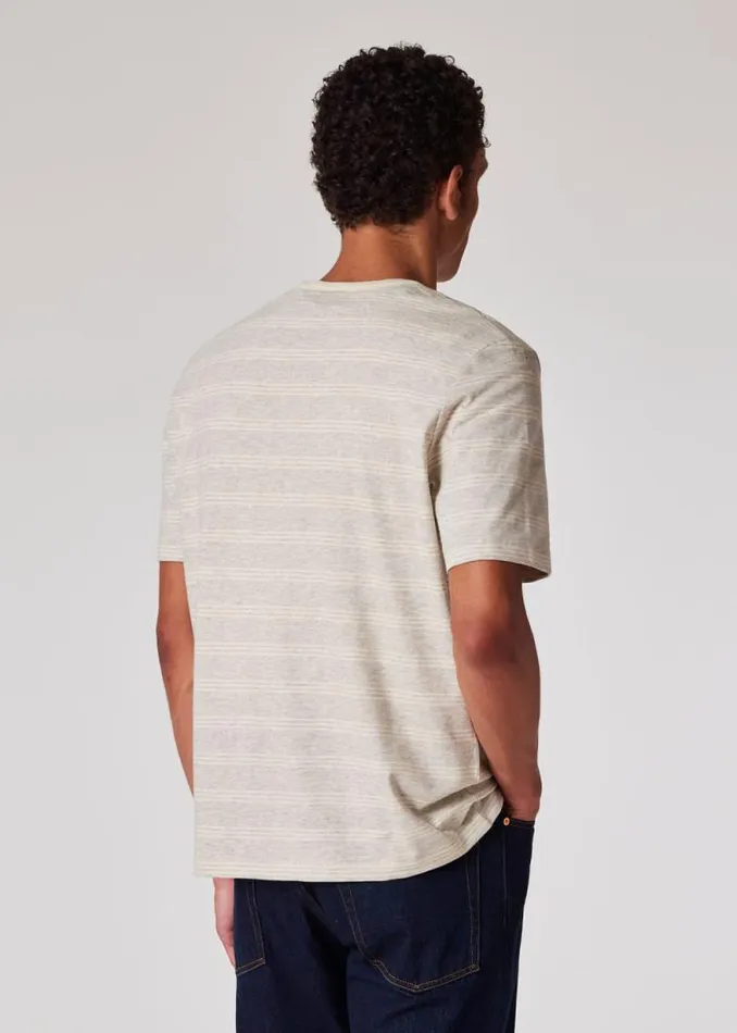 Mens Paul Smith TShirts Ecru Stripe Marl TShirt Mens Paul Smith TShirts Ecru Stripe Marl TShirt