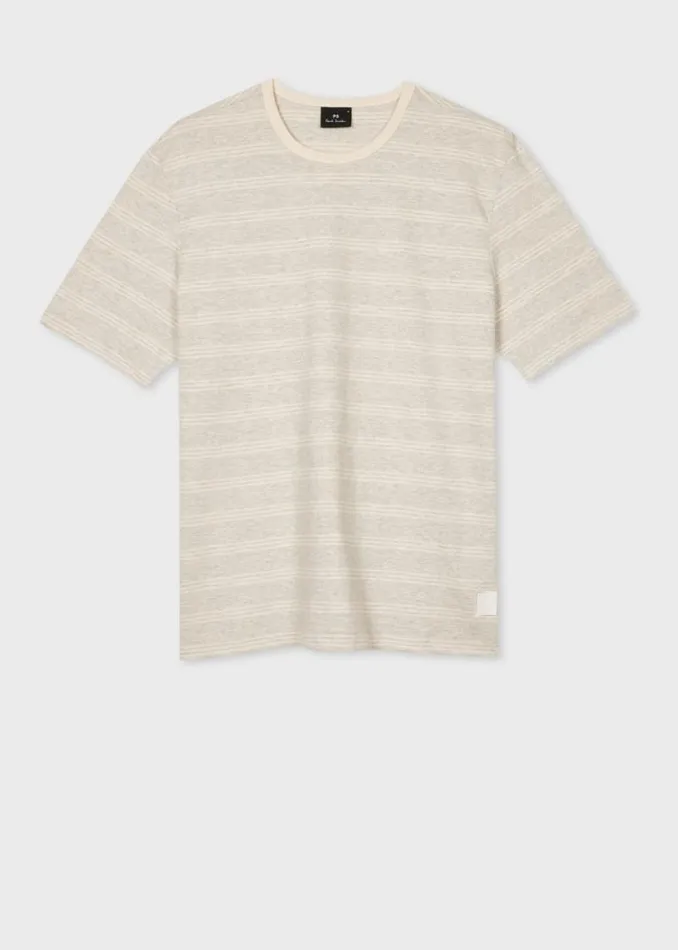 Mens Paul Smith TShirts Ecru Stripe Marl TShirt Mens Paul Smith TShirts Ecru Stripe Marl TShirt