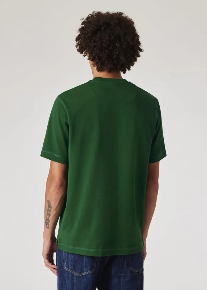 Mens Paul Smith TShirts Green Embroidered PS Logo TShirt