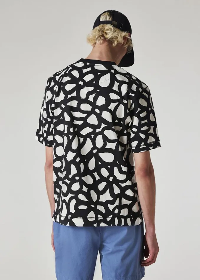 Mens Paul Smith TShirts Monochrome Happy 039Floral039 TShirt Mens Paul Smith TShirts Monochrome Happy 039Floral039 TShirt