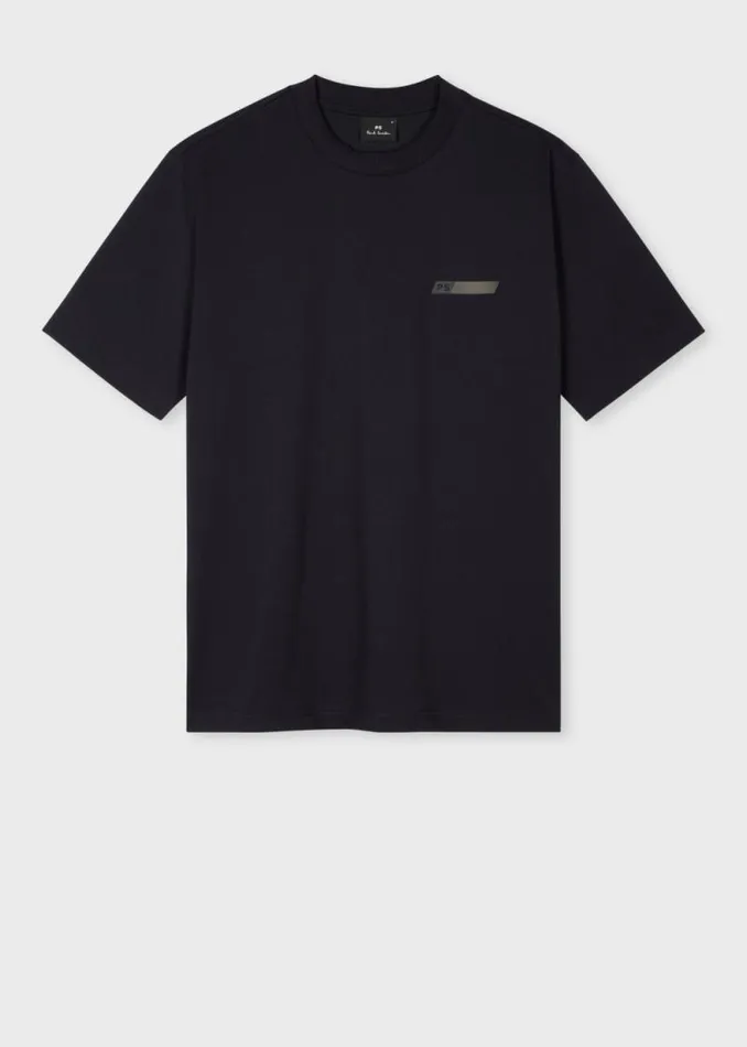 Mens Paul Smith TShirts Navy Tilt Logo CottonBlend TShirt