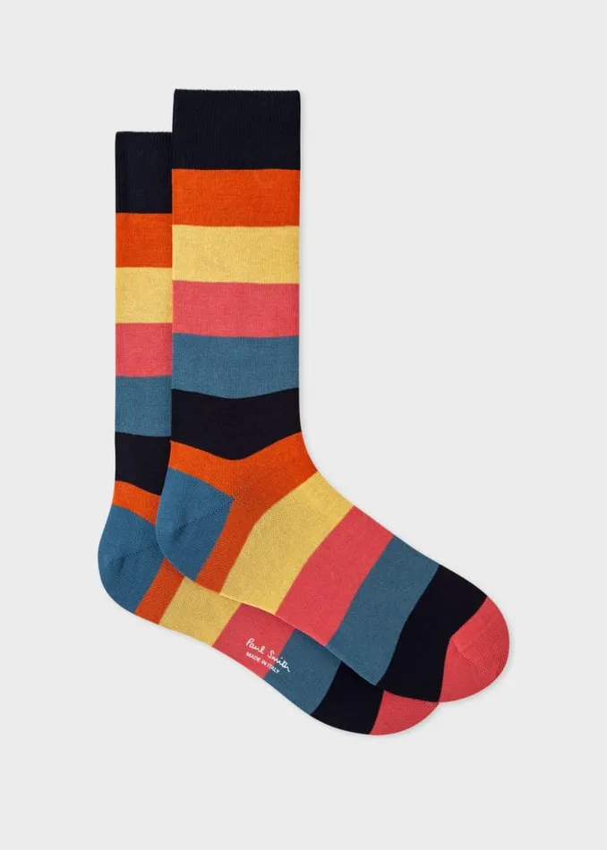 Mens Paul Smith The Classics 039Artist Stripe039 Block Socks