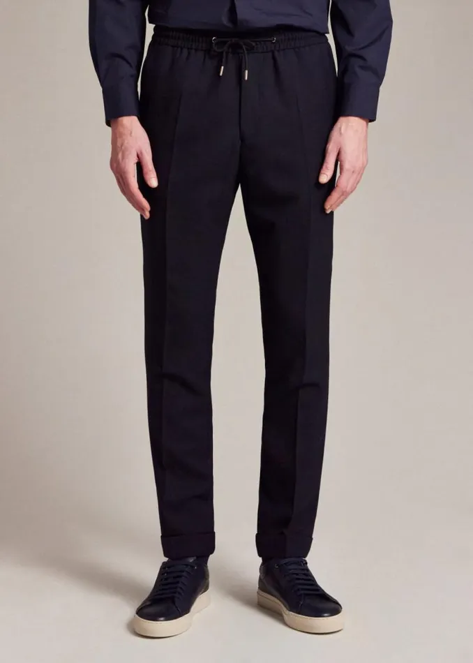 Mens Paul Smith The Classics A Suit To Travel In 8211 SlimFit Navy DrawstringWaist Wool Pants Mens Paul Smith The Classics A Suit To Travel In 8211 SlimFit Navy DrawstringWaist Wool Pants
