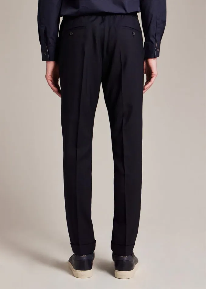 Mens Paul Smith The Classics A Suit To Travel In 8211 SlimFit Navy DrawstringWaist Wool Pants Mens Paul Smith The Classics A Suit To Travel In 8211 SlimFit Navy DrawstringWaist Wool Pants