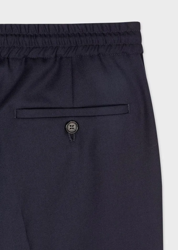 Mens Paul Smith The Classics A Suit To Travel In 8211 SlimFit Navy DrawstringWaist Wool Pants Mens Paul Smith The Classics A Suit To Travel In 8211 SlimFit Navy DrawstringWaist Wool Pants