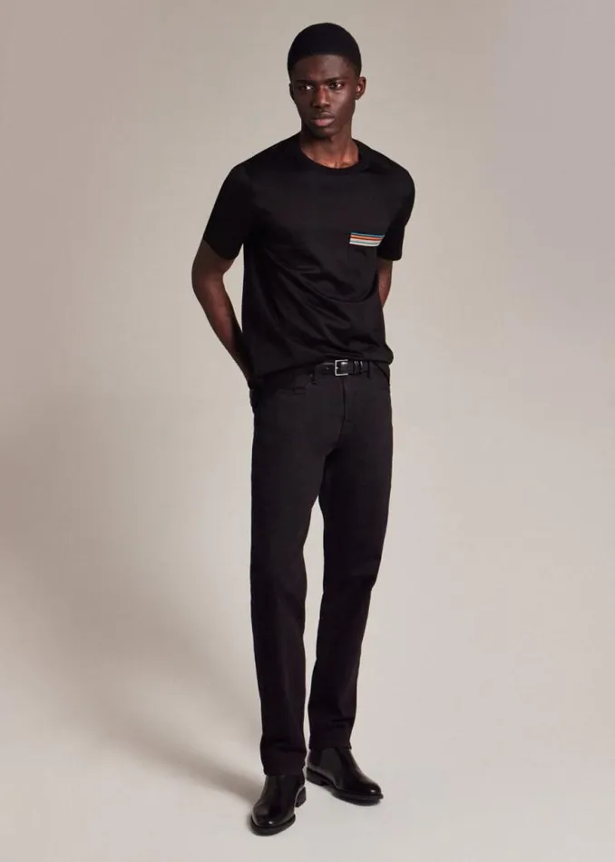 Mens Paul Smith The Classics Black 039Signature Stripe039 Pocket TShirt Mens Paul Smith The Classics Black 039Signature Stripe039 Pocket TShirt