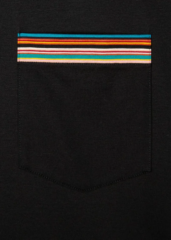 Mens Paul Smith The Classics Black 039Signature Stripe039 Pocket TShirt Mens Paul Smith The Classics Black 039Signature Stripe039 Pocket TShirt