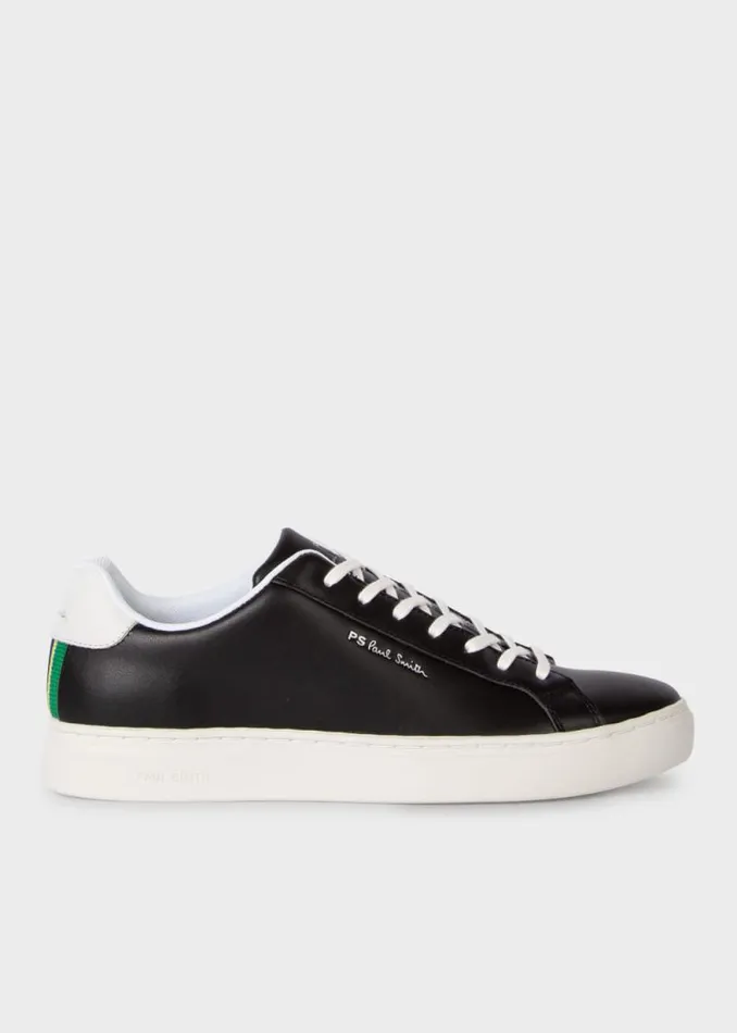 Mens Paul Smith The Classics Black Leather 039Rex039 Sneakers
