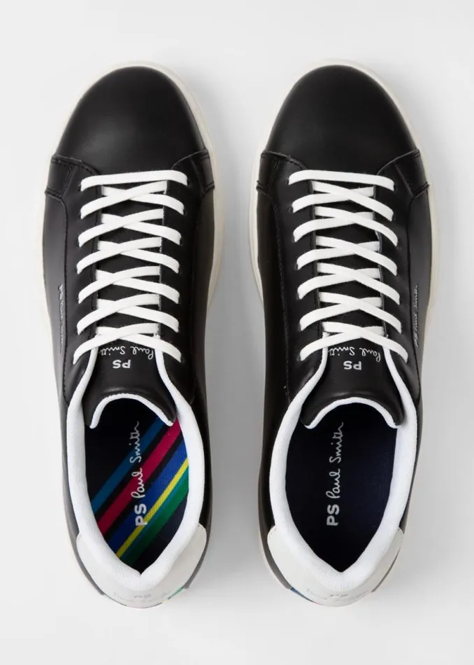 Mens Paul Smith The Classics Black Leather 039Rex039 Sneakers