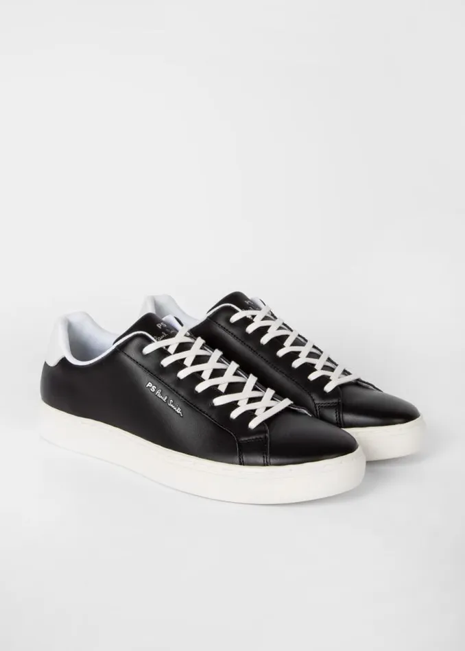Mens Paul Smith The Classics Black Leather 039Rex039 Sneakers
