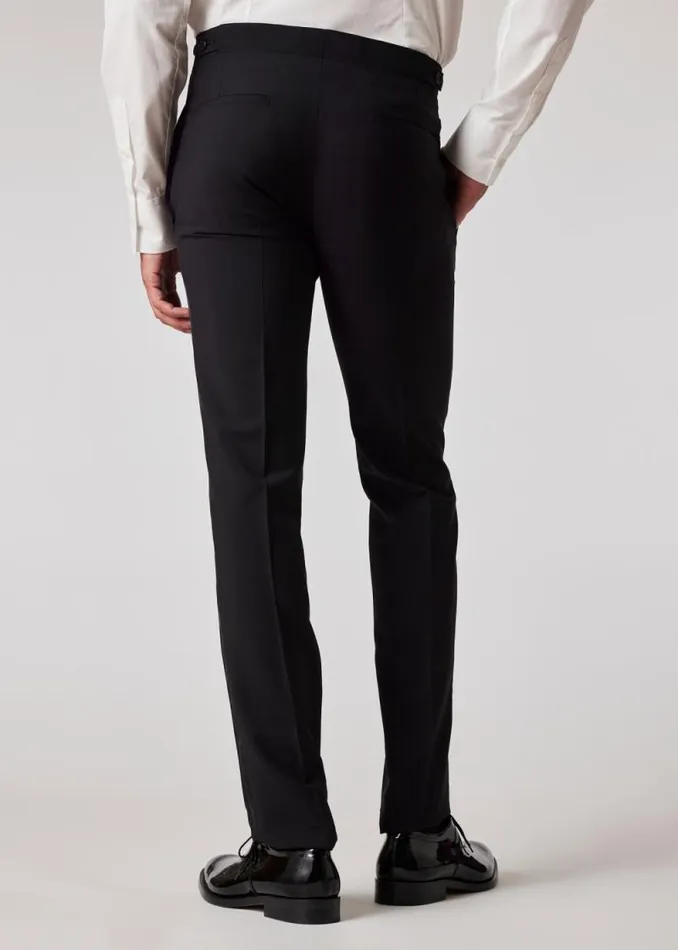 Mens Paul Smith The Classics Black SlimFit WoolMohair Evening Pants