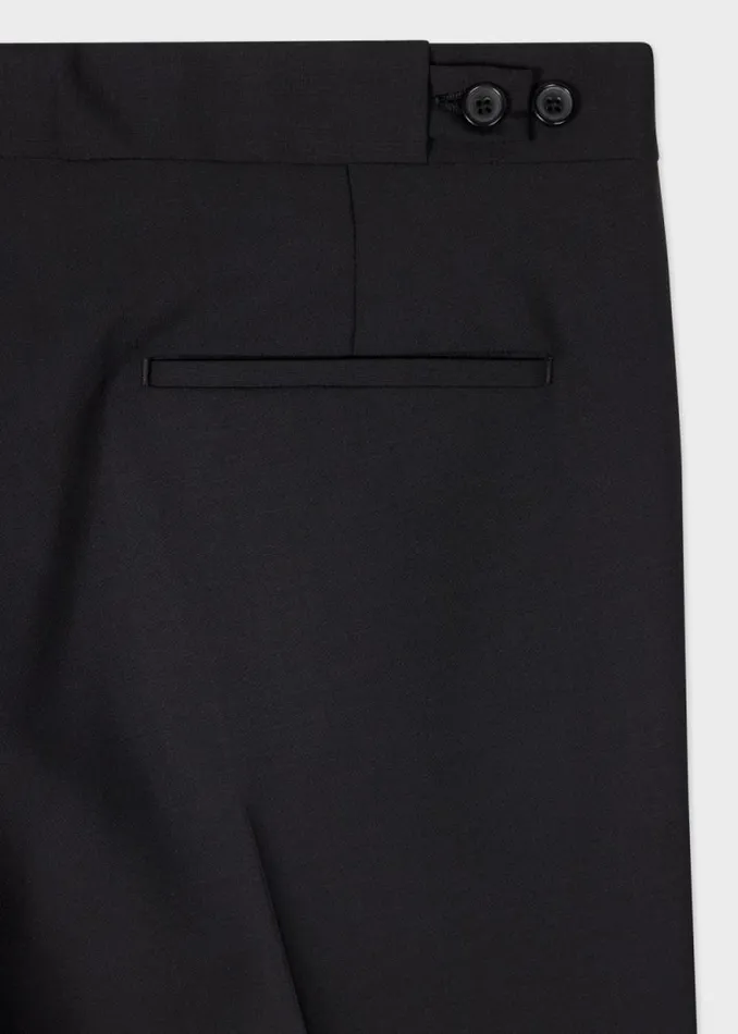 Mens Paul Smith The Classics Black SlimFit WoolMohair Evening Pants