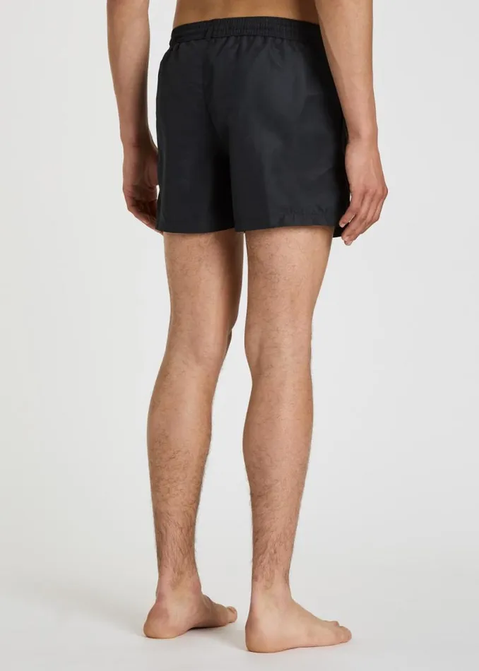 Mens Paul Smith The Classics Black Zebra Logo Swim Shorts