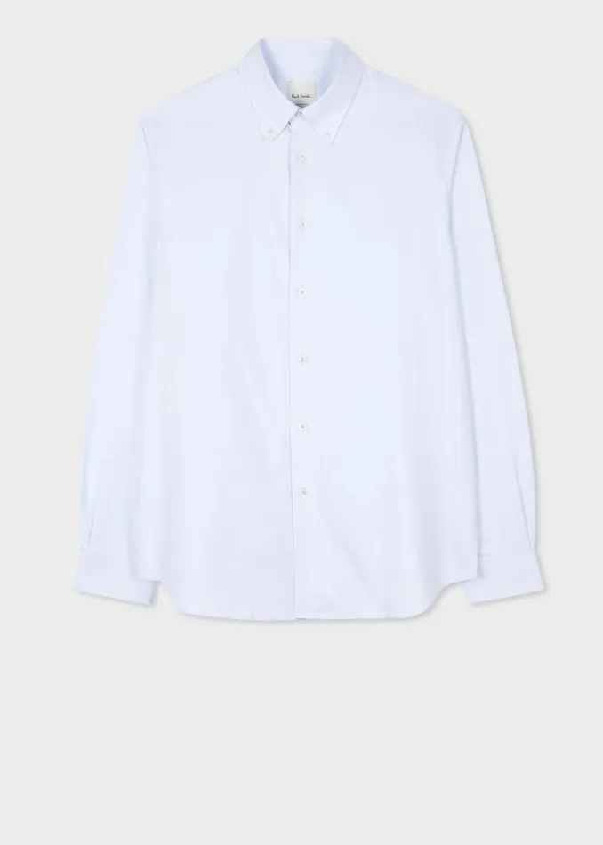 Mens Paul Smith The Classics ClassicFit Pale Blue Oxford Cotton ButtonDown Shirt Mens Paul Smith The Classics ClassicFit Pale Blue Oxford Cotton ButtonDown Shirt