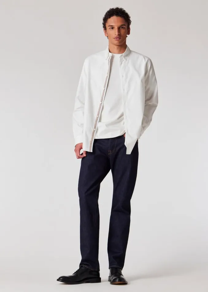 Mens Paul Smith The Classics ClassicFit White Oxford Cotton ButtonDown Shirt