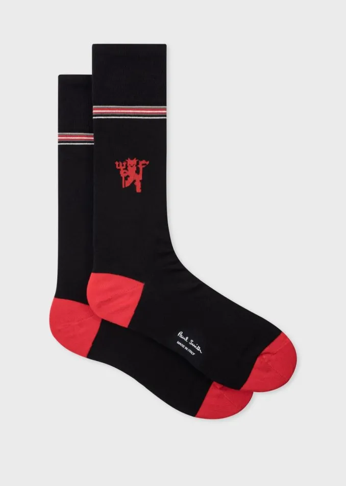 Mens Paul Smith The Classics Paul Smith For Manchester United 8211 039Red Devil039 Socks Mens Paul Smith The Classics Paul Smith For Manchester United 8211 039Red Devil039 Socks
