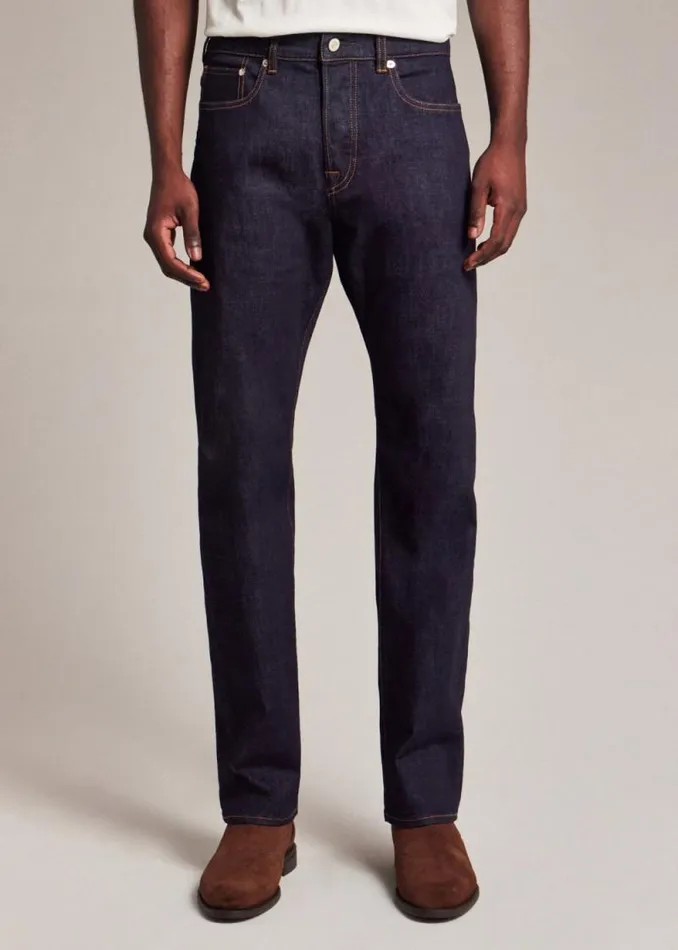 Mens Paul Smith The Classics StandardFit IndigoRinse 039Crosshatch Stretch039 Jeans Mens Paul Smith The Classics StandardFit IndigoRinse 039Crosshatch Stretch039 Jeans