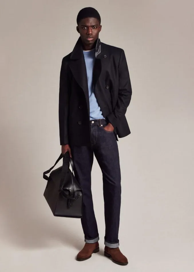 Mens Paul Smith The Classics StandardFit IndigoRinse 039Crosshatch Stretch039 Jeans Mens Paul Smith The Classics StandardFit IndigoRinse 039Crosshatch Stretch039 Jeans