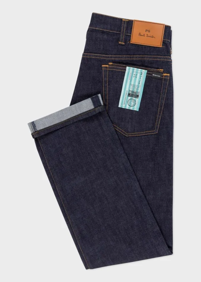 Mens Paul Smith The Classics StandardFit IndigoRinse 039Crosshatch Stretch039 Jeans Mens Paul Smith The Classics StandardFit IndigoRinse 039Crosshatch Stretch039 Jeans