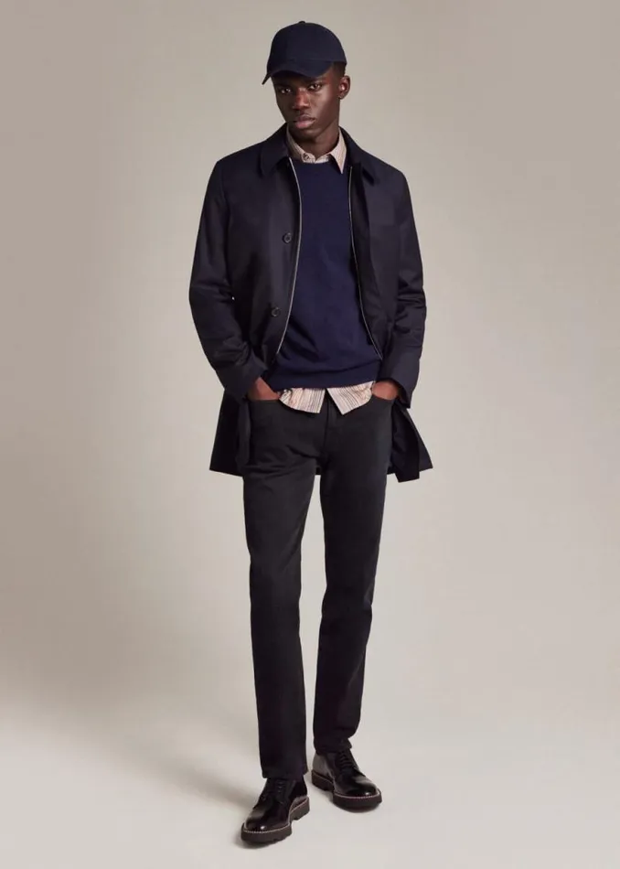 Mens Paul Smith The Classics TaperedFit Black Organic Stretch Jeans