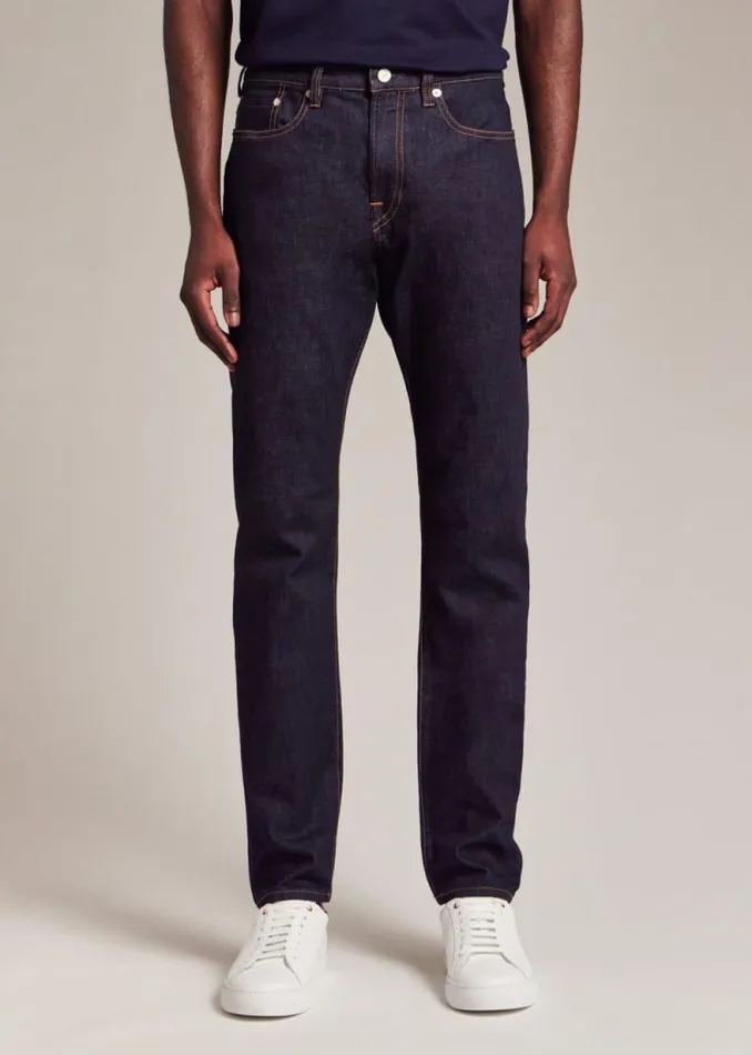 Mens Paul Smith The Classics TaperedFit IndigoRinse 039Crosshatch Stretch039 Jeans Mens Paul Smith The Classics TaperedFit IndigoRinse 039Crosshatch Stretch039 Jeans