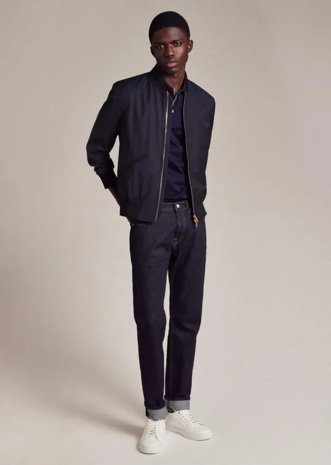 Mens Paul Smith The Classics TaperedFit IndigoRinse 039Crosshatch Stretch039 Jeans Mens Paul Smith The Classics TaperedFit IndigoRinse 039Crosshatch Stretch039 Jeans