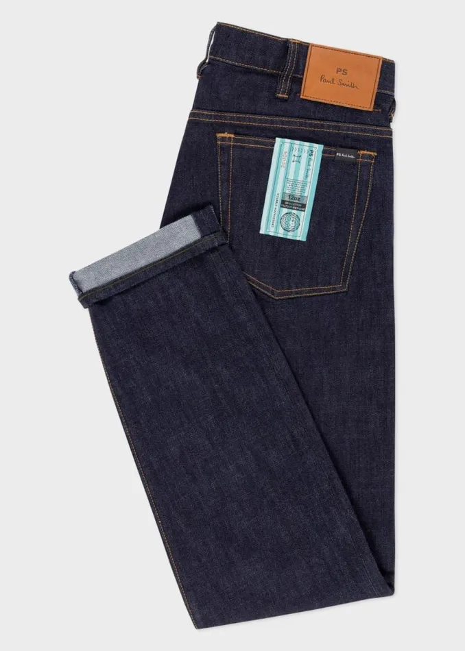 Mens Paul Smith The Classics TaperedFit IndigoRinse 039Crosshatch Stretch039 Jeans Mens Paul Smith The Classics TaperedFit IndigoRinse 039Crosshatch Stretch039 Jeans