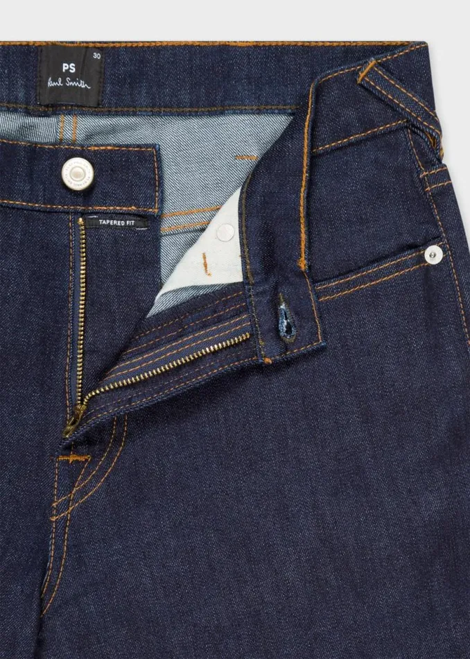 Mens Paul Smith The Classics TaperedFit IndigoRinse 039Crosshatch Stretch039 Jeans Mens Paul Smith The Classics TaperedFit IndigoRinse 039Crosshatch Stretch039 Jeans