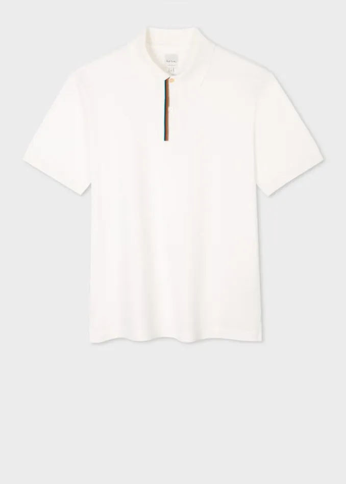 Mens Paul Smith The Classics White 039Signature Stripe039 Trim Polo Shirt Mens Paul Smith The Classics White 039Signature Stripe039 Trim Polo Shirt