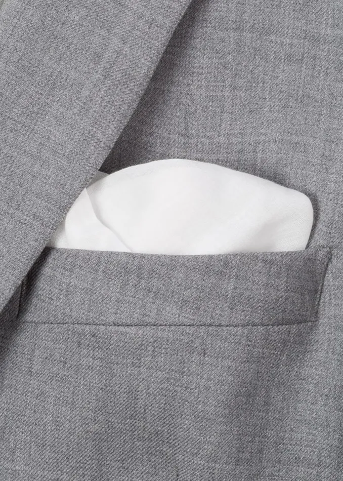 Mens Paul Smith The Classics White Cotton Pocket Square With 039Signature Stripe039 Border Mens Paul Smith The Classics White Cotton Pocket Square With 039Signature Stripe039 Border