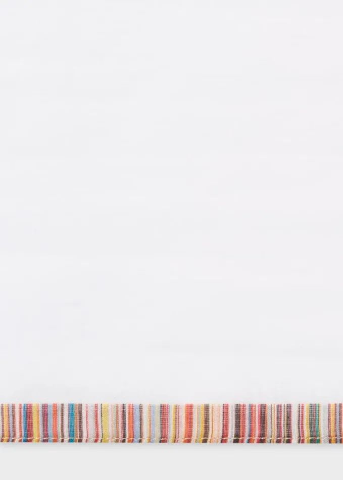 Mens Paul Smith The Classics White Cotton Pocket Square With 039Signature Stripe039 Border Mens Paul Smith The Classics White Cotton Pocket Square With 039Signature Stripe039 Border