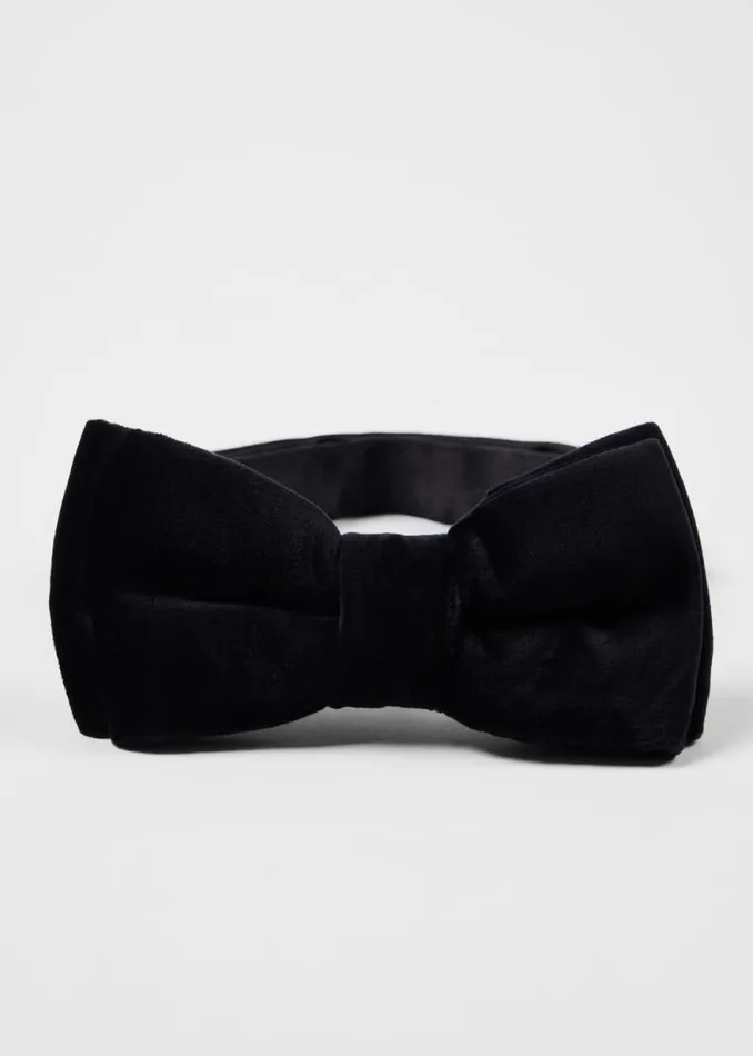 Mens Paul Smith Ties Black Velvet PreTied Bow Tie Mens Paul Smith Ties Black Velvet PreTied Bow Tie