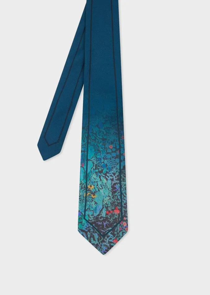 Mens Paul Smith Ties Blue 039Abstract Collections039 Silk Tie