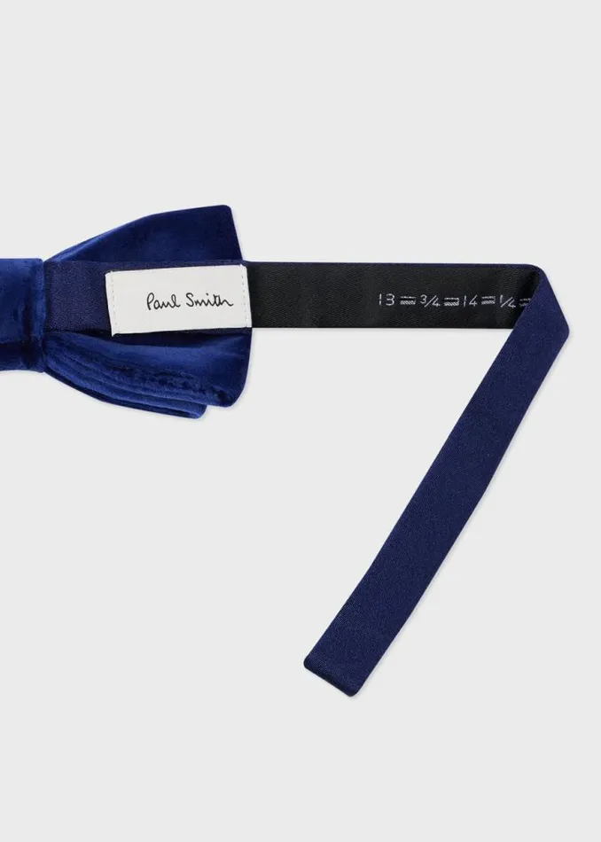 Mens Paul Smith Ties Dark Blue PreTied Velvet Bow Tie Mens Paul Smith Ties Dark Blue PreTied Velvet Bow Tie