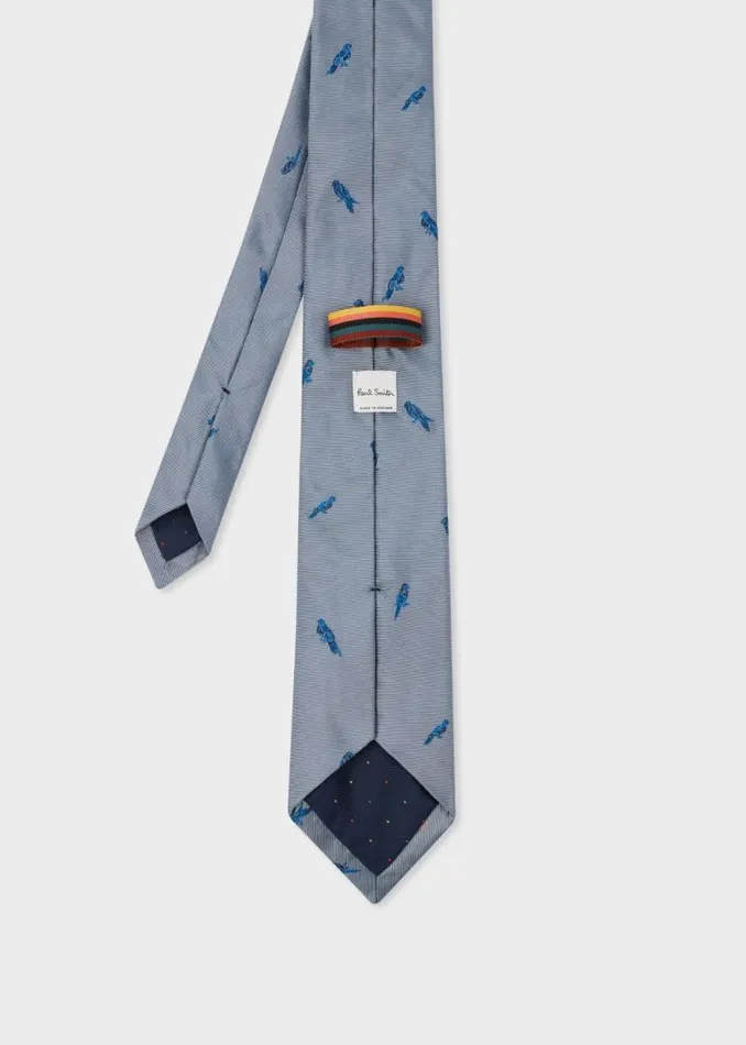 Mens Paul Smith Ties Light Blue Silk 039Parrots039 Tie Mens Paul Smith Ties Light Blue Silk 039Parrots039 Tie