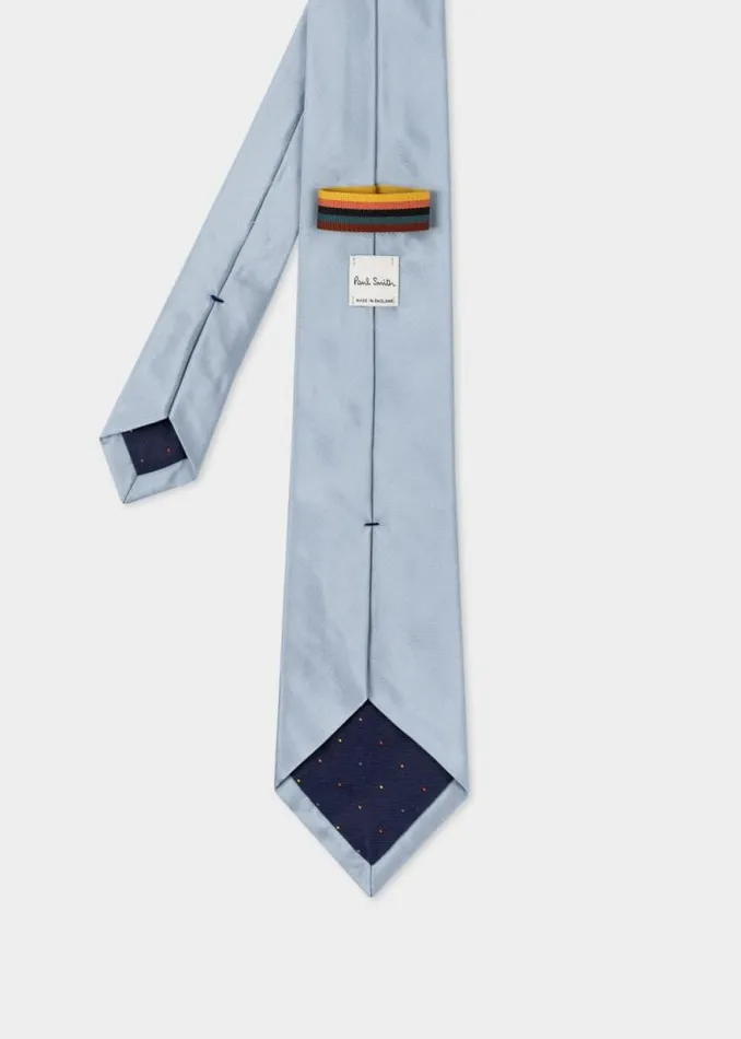 Mens Paul Smith Ties Light Blue Silk Tie Mens Paul Smith Ties Light Blue Silk Tie